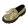 thumbnail image 1 of Gealkoca Bow Loafers for Women's Patent Leather Chunky Heel Dress Shoes Elegant Round Toe Casual Work Shoes for Business Office Comfortable Loafers, 1 of 6