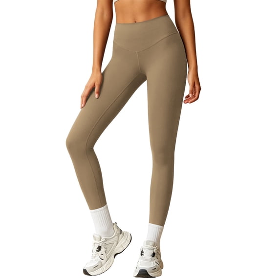 Gealkoca High Waisted Leggings for Women Soft Tummy Control Yoga Pants for Workout Athletic Women's Solid Color Jogger Yoga Pants Casual Leggings