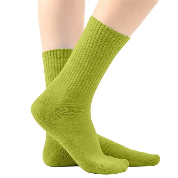 Gealkoca Kids Classics Crew Socks Boy Girls Athletic Breathable Casual Socks Children's Solid Color Straight-leg Stockings Mid-calf Socks 5-13 Years