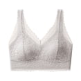 thumbnail image 1 of Gealkoca Lace Bra for Women Unpadded Unlined Wireless Bra V Neck Everyday Lingerie Bralettes, 1 of 7