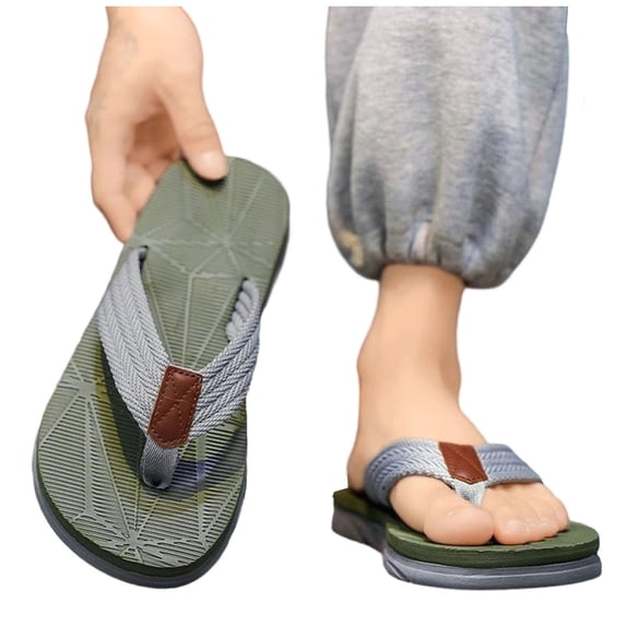 Gealkoca Men's Flip Flops Comfortable Sandals Slip On Indoor Outdoor Beach Shower Shoes Basic Thong Sandals Lightweight for Beach Shower