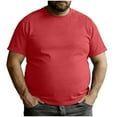 thumbnail image 1 of Gealkoca Men's Plus Size Short Sleeve Casual T-Shirt Solid Color Round Neck Raglan Shirt Comfortable Oversized T Shirts Loose Streetwear Shirts, 1 of 7