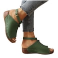 thumbnail image 1 of Gealkoca Wedge Sandals for Women Dressy Slip on Sandals Summer Slippers Walking Shoes Outdoor Casual Footwear Beach Open Toe Thick Bottom Sandals, 1 of 7