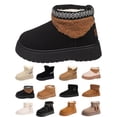 thumbnail image 1 of Gealkoca Women Fuzzy Boots Women Casual Round Toe Comfortable Thick Bottom Snow Boots Fleece Lining Warm Cozy Winter Boots, 1 of 9