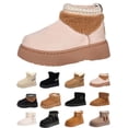 thumbnail image 1 of Gealkoca Women Fuzzy Boots Women Casual Round Toe Comfortable Thick Bottom Snow Boots Fleece Lining Warm Cozy Winter Boots, 1 of 9