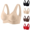 thumbnail image 1 of Gealkoca Women Wireless Jelly Bra Full Coverage Lift Support Seamless No Underwire Push Up Comfortable Bralettes Bras, 1 of 7