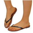 thumbnail image 1 of Gealkoca Women's Comfortable Flat Thong Sandals Dressy Summer Beach Flip Flops Basic Plain Sandals Vacation Beach Casual Thongs Shoes Women, 1 of 9