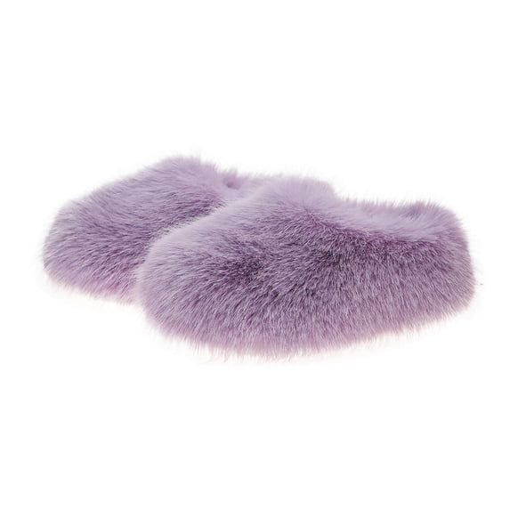 Gealkoca Women's Fluffy Comfortable Warm Slip-on House Slippers House Shoes Indoor Outdoor Women Casual Winter Warm Thick Soled Shoes