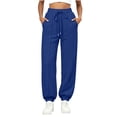 thumbnail image 1 of Gealkoca Women's High Waisted Joggers with Pockets – Seam Front Drawstring Sweatpants, Cinch Bottom Running Pants for Gym & Casual Outings, 1 of 6
