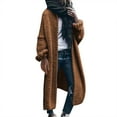 thumbnail image 1 of Gealkoca Women's Plus Size Oversized Long Cardigan Sweaters Chunky Knit Open Front Coats Fall Winter Long Sleeve Cardigan Jacket Loose Coat, 1 of 9