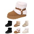 thumbnail image 1 of Gealkoca Women's Snow Boots Winter Fur Lined Ankle Boots Pull On Comfortable Walking Shoes Outdoor Cold Snowy Warm Winter Thick-Soled Boots, 1 of 7