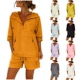 thumbnail image 1 of Gealkoca Women's UPF 50+ Sun Shirts UV Protection Long Sleeve Jacket with Hooded Summer Shorts Set Hiking Fishing Suit Womens Loose Outdoor Sports Set, 1 of 7