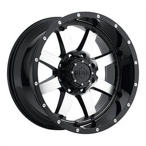 Gear 726M Big Block 17x9 8x165.1 +18et Gloss Black Machined Face Spot ...