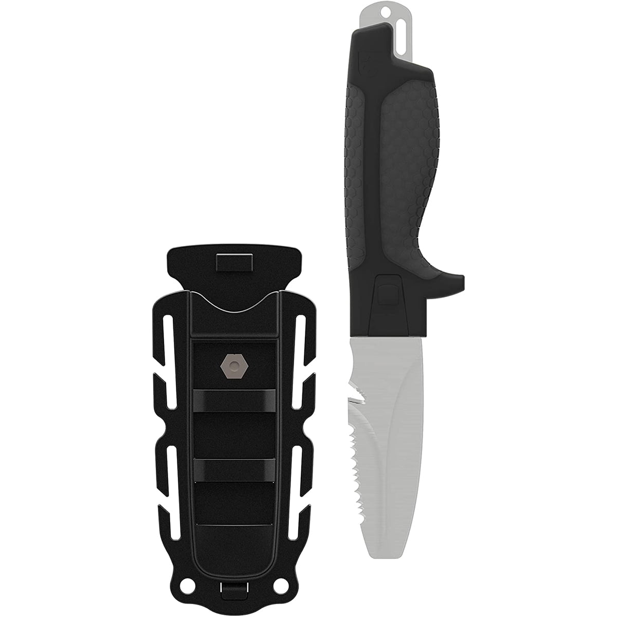 Gear Aid 3" Tanu Dive and Rescue Blunt Tip Fixed Blade Knife w/ Sheath - Gray