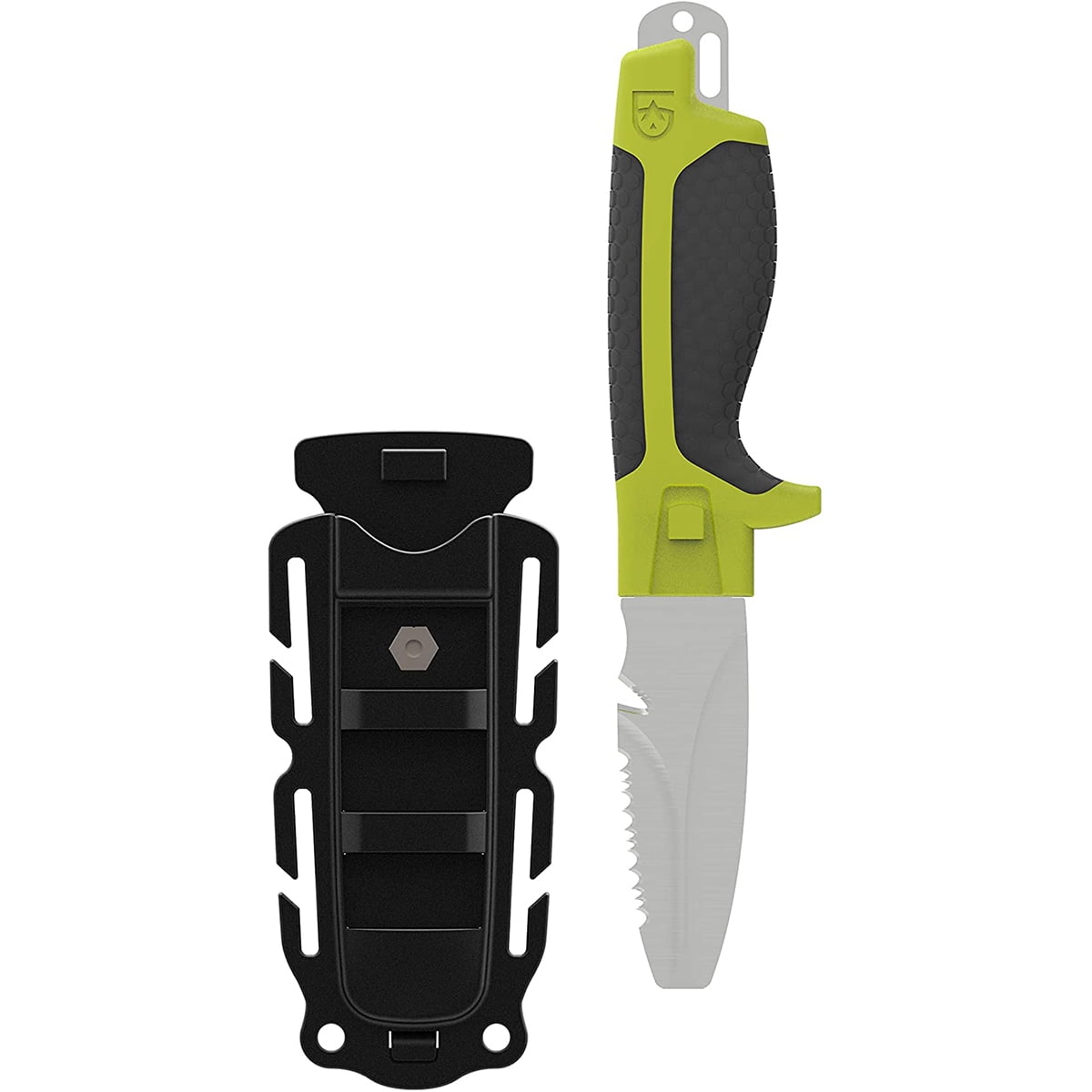 Gear Aid 3" Tanu Dive and Rescue Blunt Tip Fixed Blade Knife w/Sheath -Nav Green