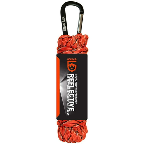 Gear Aid 550 Paracord 30 ft. Utility Line - Orange/Reflective