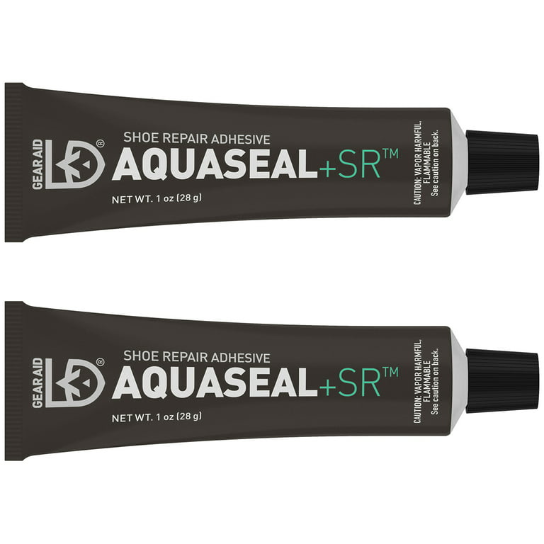 Gear Aid Aquaseal SR Shoe and Boot Repair Adhesive, Clear Glue, 1 oz (2  pack)
