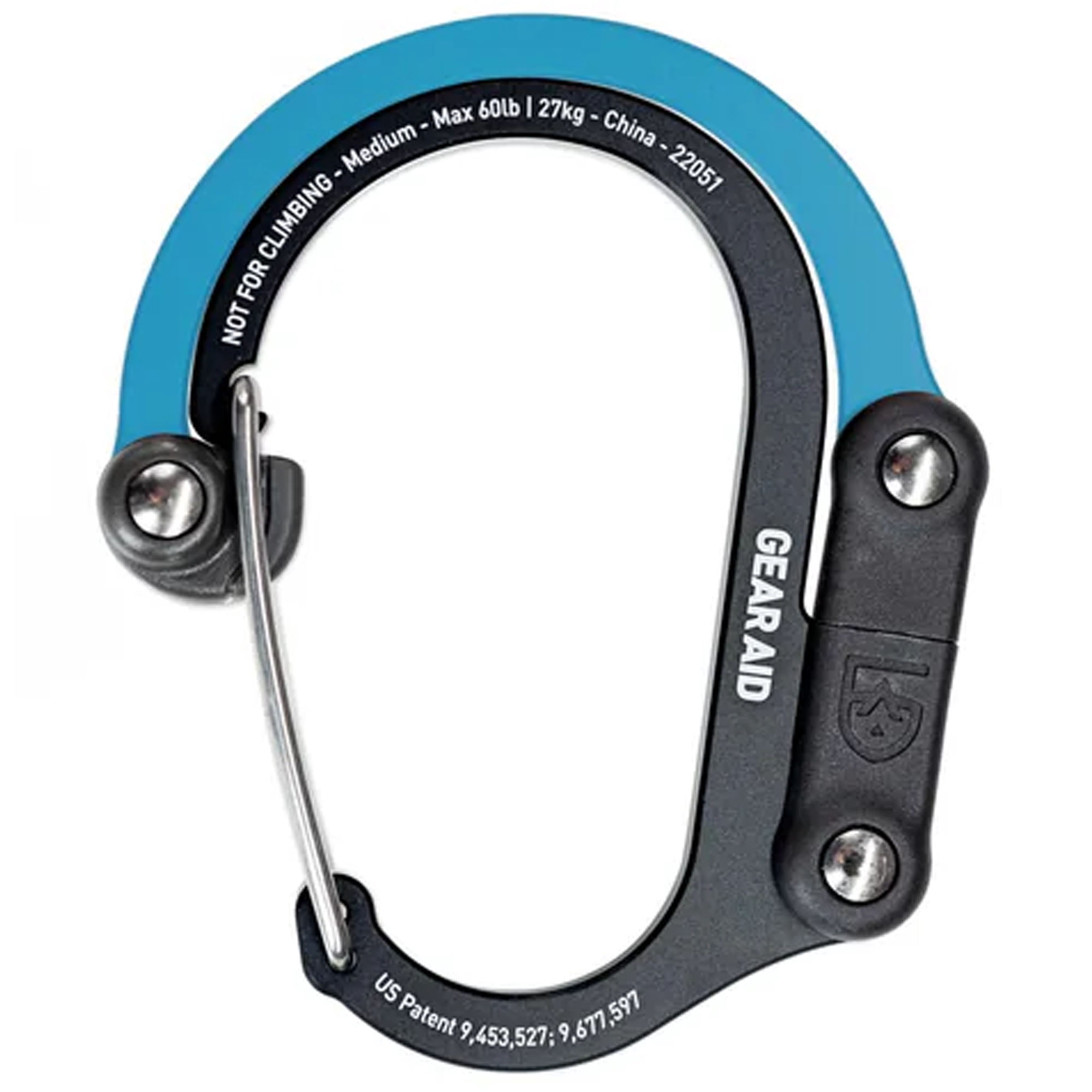 Gear Aid Heroclip Medium Hybrid Camping Gear Clip - Black & Blue