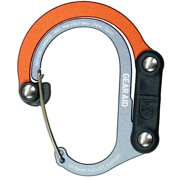 Gear Aid Heroclip Mini Hybrid Camping Gear Clip - Orange