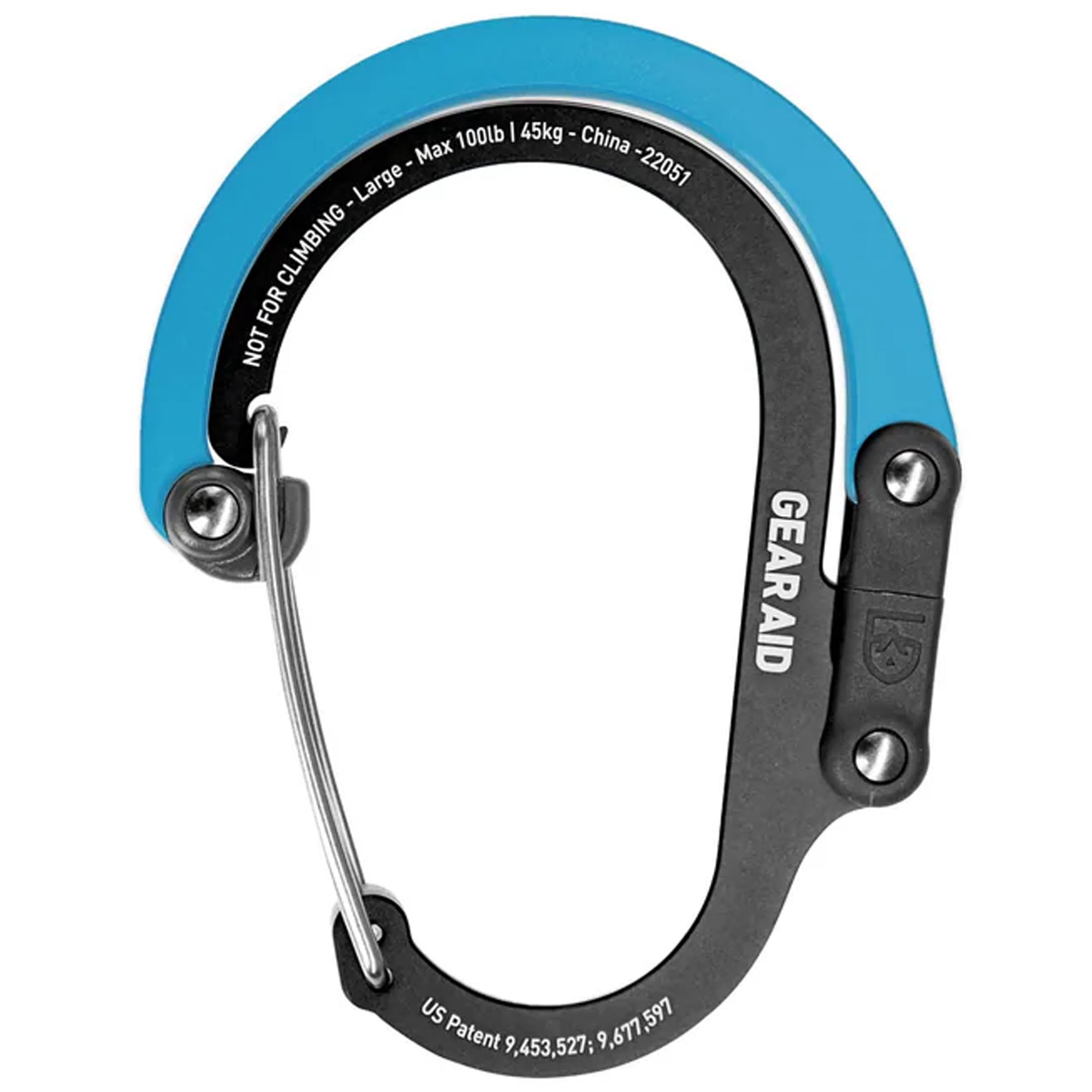 Gear Aid Heroclip Small Hybrid Camping Gear Clip - Black & Blue