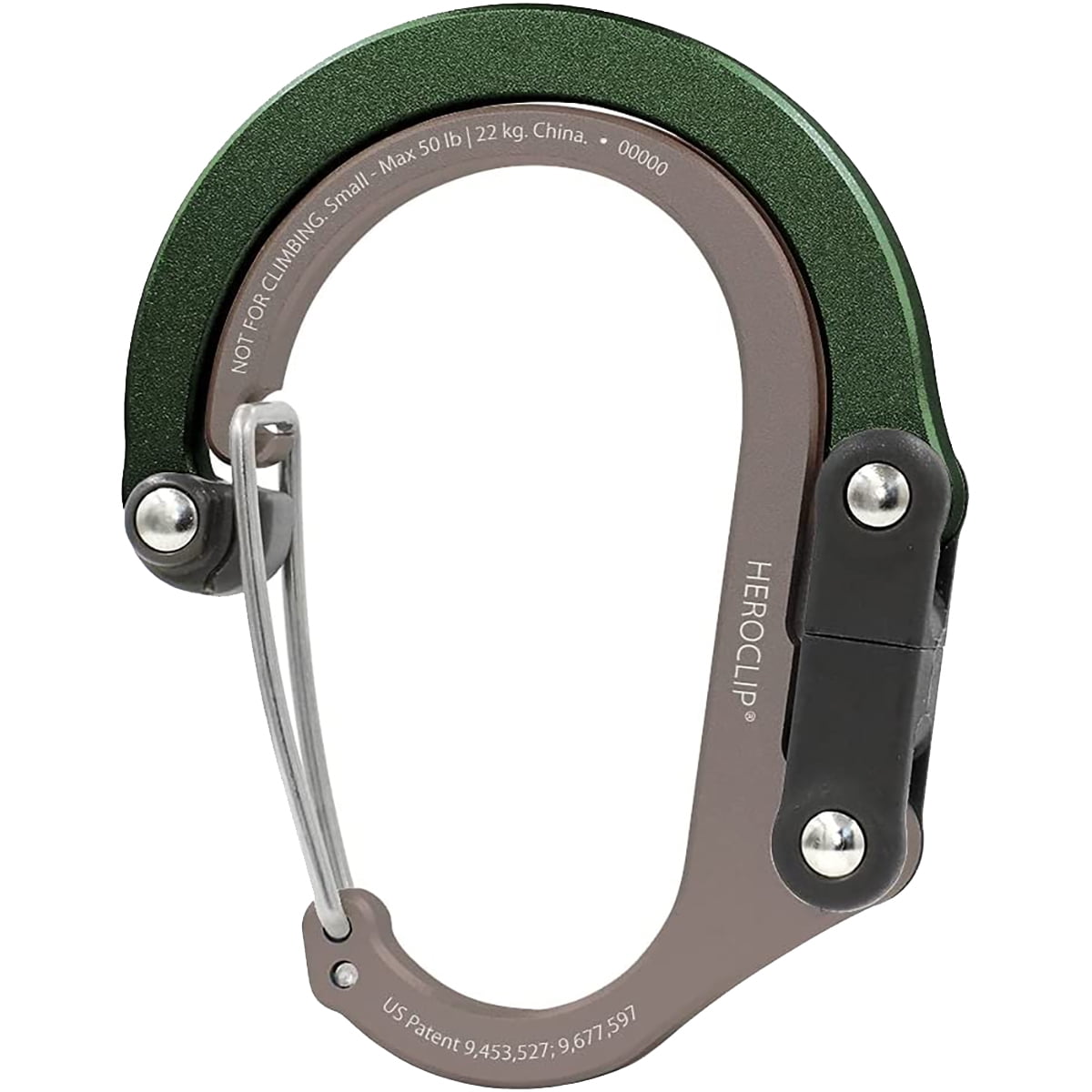 Gear Aid Heroclip Small Hybrid Camping Gear Clip - Forest Green