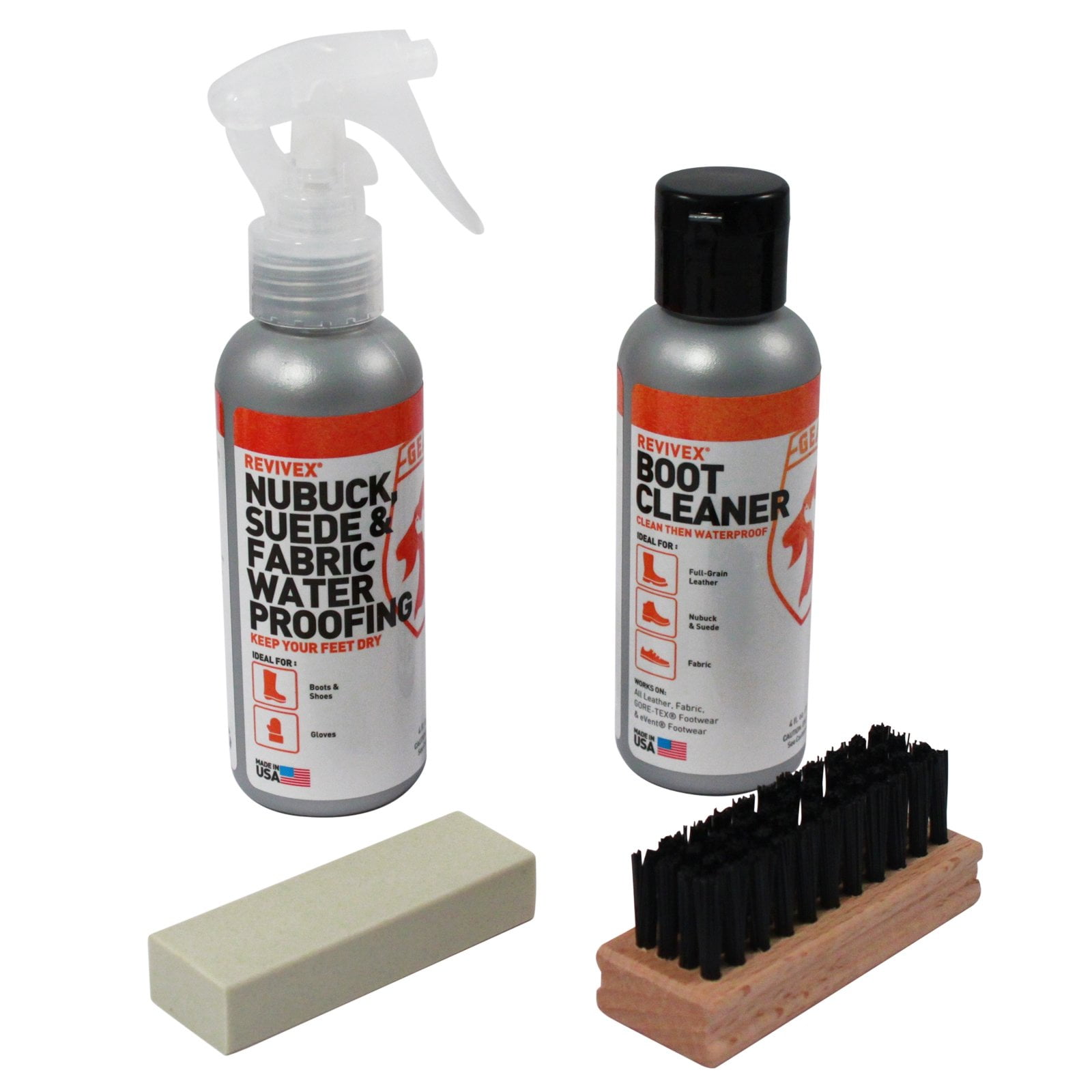 Gear Aid ReviveX Nubuck Suede and Fabric Boot Waterproof Care Kit Shoe Repair