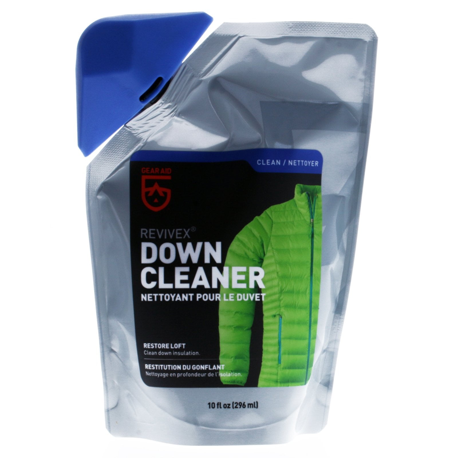 GEAR AID Revivex Down Cleaner Wash and Care Kits for Down Puffer Jackets  and Sleeping Bags, Restores Loft, Repairs Holes with Tenacious Tape