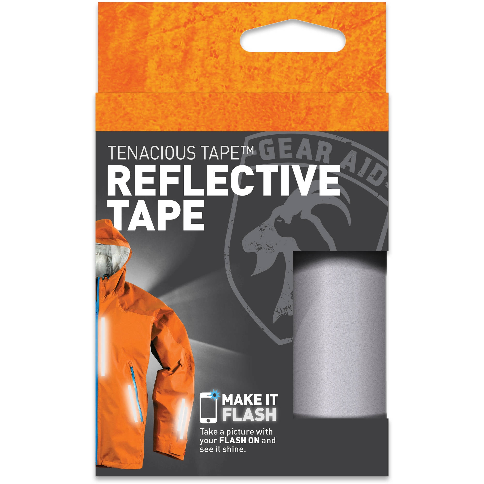 Gear Aid Tenacious Tape 3 x 20 No-Sew Peel and Stick Reflective Tape