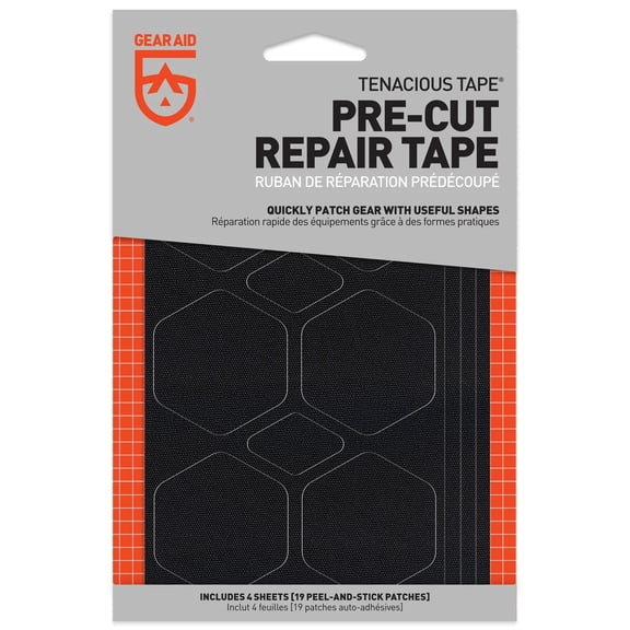 Gear Aid Tenacious Tape Precut Repair Tape - Black