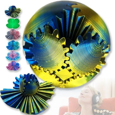 Gear Ball 3D Printed Gear Ball,Gear Sphere,Spin Ball or Cube Fidget Toy,Fidget Ball,Gear Ball Fidget Toy,GearSphere Desk Toy,Stress Ball,Gear Toy for Stress and Anxiety Relaxing