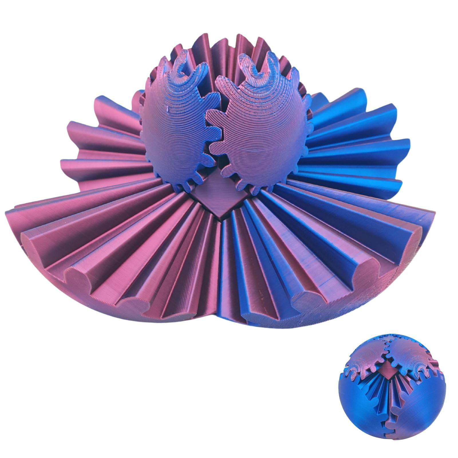 Gear Ball 3D-geprinte Gear Sphere Steampunk Spin Ball Kubus voor het