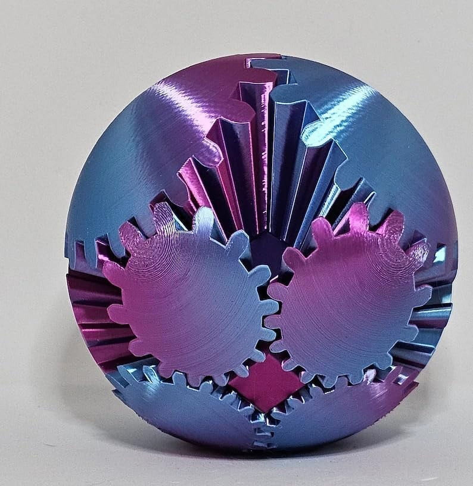 Gear Ball 3D Printed Gear Ball Spin Ball or Cube Fidget Toy, Gear