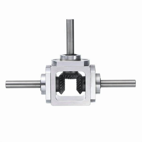 Gear-Box 90 Degree Right Angle Bevel- 1:1 Reversing Double Output Shaft 1 Module 20 Teeth Bevel Gear