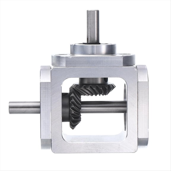 Gear-Box 90 Degree Right Angle Bevel Gear-Box 1:1 Single Output Shaft 1 Module 20 Teeth Bevel Gear Aluminum Frame