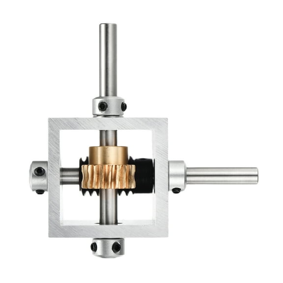 Gear Box 90 Degree Right Angle Bevel Gearbox 1:10 Reduction Gearbox 1 Module 10 Teeth Bevel Gear Aluminum Frame Simple Mechanical DIY Module with 8mm Shaft, 100x100x50mm(LxWxH)