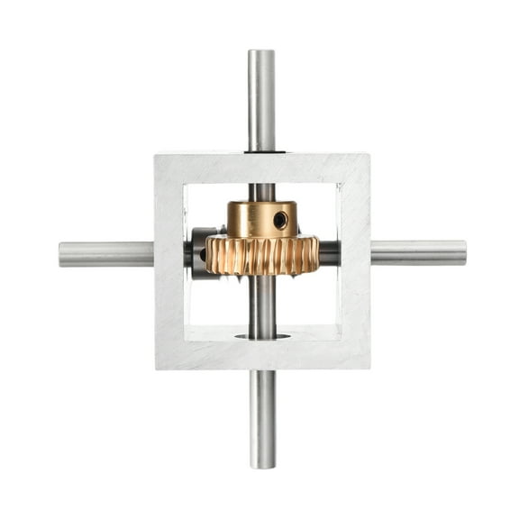 Gear Box 90 Degree Right Angle Bevel Gearbox 1:30 Reduction Gearbox 1 Module 30 Teeth Bevel Gear Aluminum Frame Simple Mechanical DIY Module with 8mm Shaft, 118x118x50mm(LxWxH)