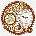 thumbnail image 1 of Gear Circle Painting Stencil 11.8x11.8 inch Reusable Cyborgpunk Clock Pattern Drawing Template DIY Vintage Clock Decoration Stencil for Painting on Wood Wall Fabric Paper Furniture 1 pc, 1 of 7