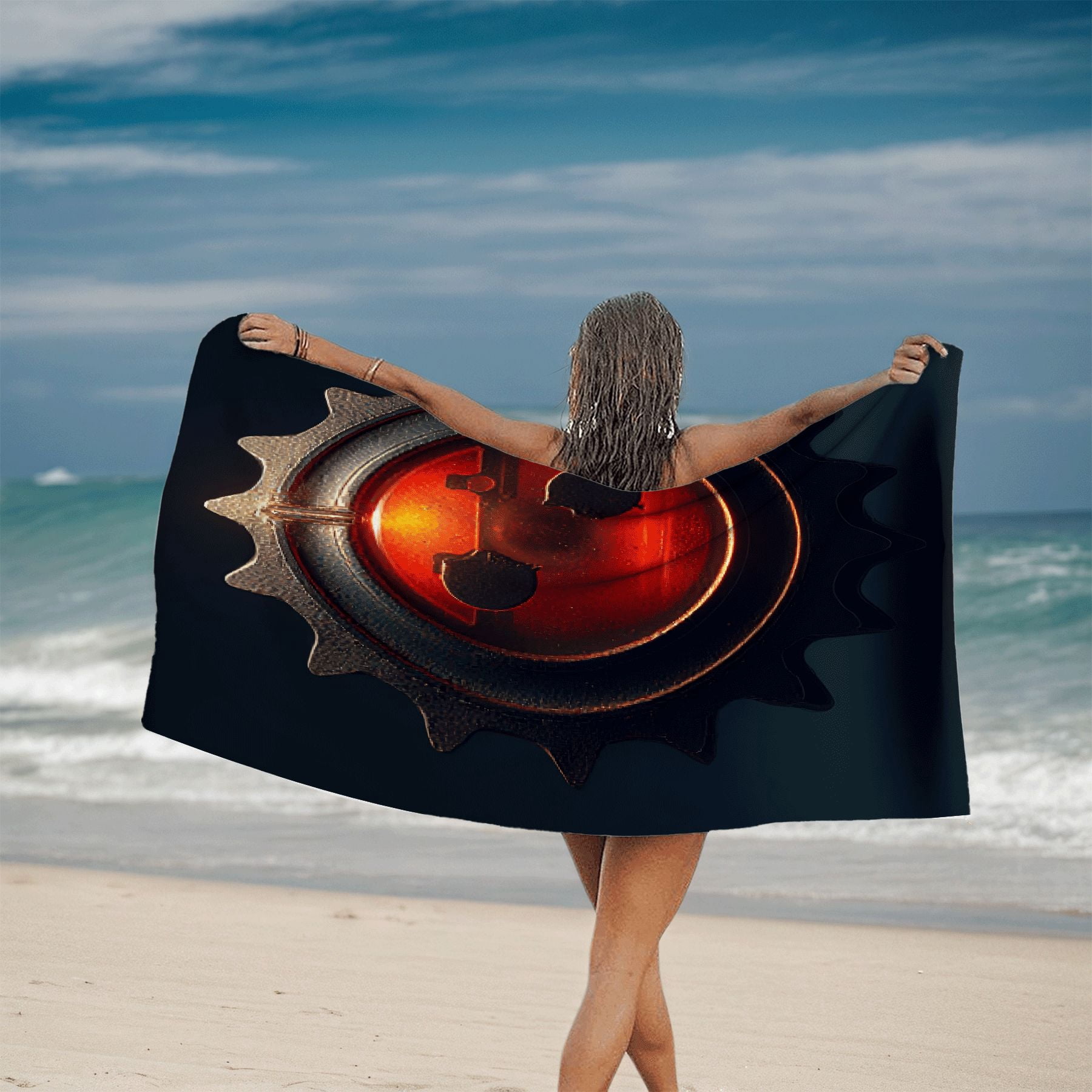Curated visual reference: Fresh Look at Gear Design Bath Towel Industrial Style Beach Pool Towel With