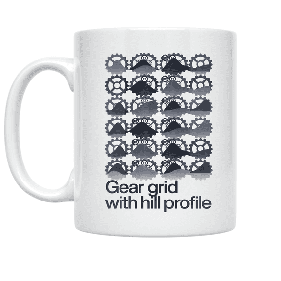 Gear Grid Trail Running Design - Trail Runner - 11 oz Ceramic Coffee Mug