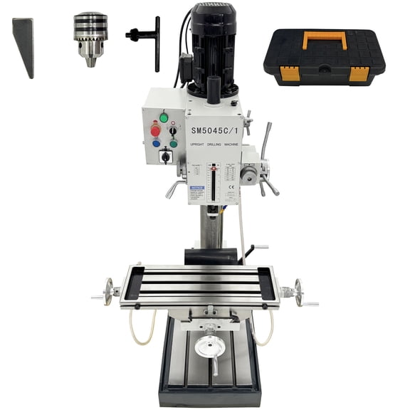 Gear Head Vertical Drill Press Drilling Tapping Milling Machine Automatic 220V 3PH