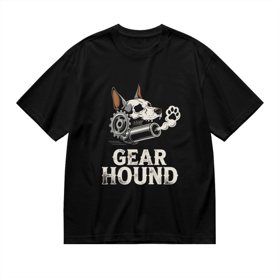 Gear Hound, Gear Hound Print, T Shirt for Men, Vintage Graphic Tees Men, 23686747,S