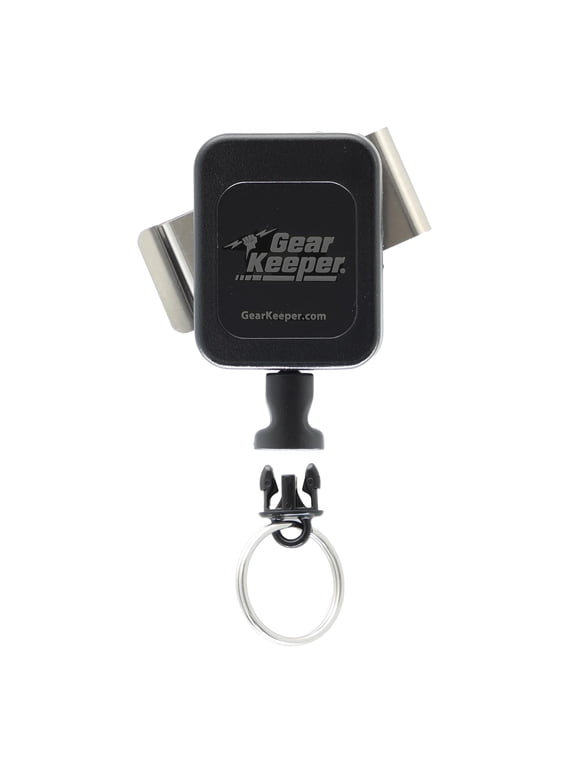 Heavy Duty Retractable Keychain & Key Ring - Locking, Stainless Steel Rotating Belt Clip, Holds up to 21 Keys, High Force, 32" Extension, USA Made