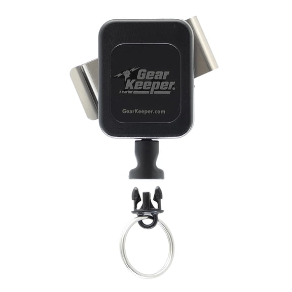Gear Keeper Heavy Duty Retractable Keychain & Key Ring (RT4-5852) | Stainless Steel Rotating Belt Clip, Split Ring Tactical Keychain, Holds Up to 21 Keys, High Force, 32" Extension, USA Made