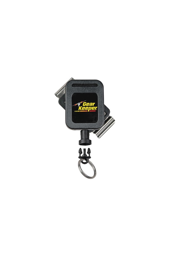 Retractable Keychain with Stainless Steel Rotating Clip - Split Ring Tactical Keychain for Keys & Badges - Holds Up to 21 Equipment Keys - High Force, 32-Inch Extension - USA Made CA1