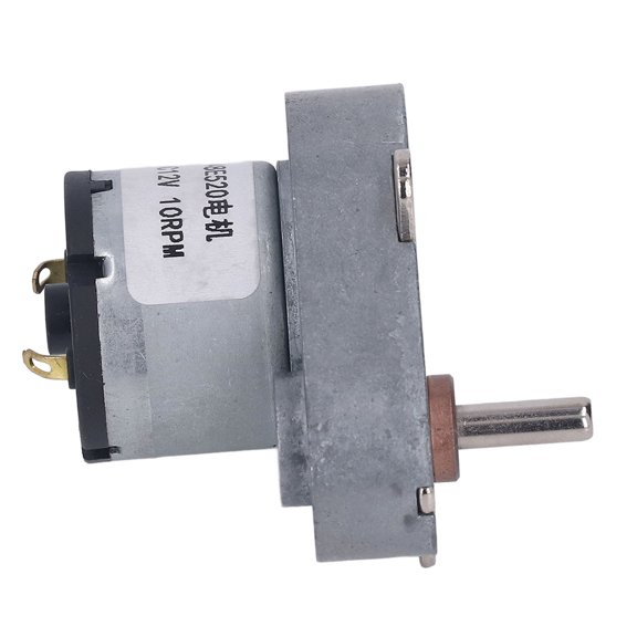 Gear Motor 12V 10RPM, High Torque Eccentric Shaft Electric Reduction Motor for Door Openers and Small Winches - 11 inches / 25.4 cm