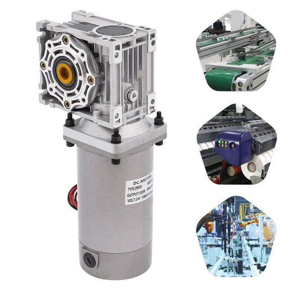 Gear Motor, RV40 300W 7.5K DC24V Variable Speed Motor, 1800 RPM, 9.15 kgcm Stable Torque, Pure Copper, Auto Lock & Stop