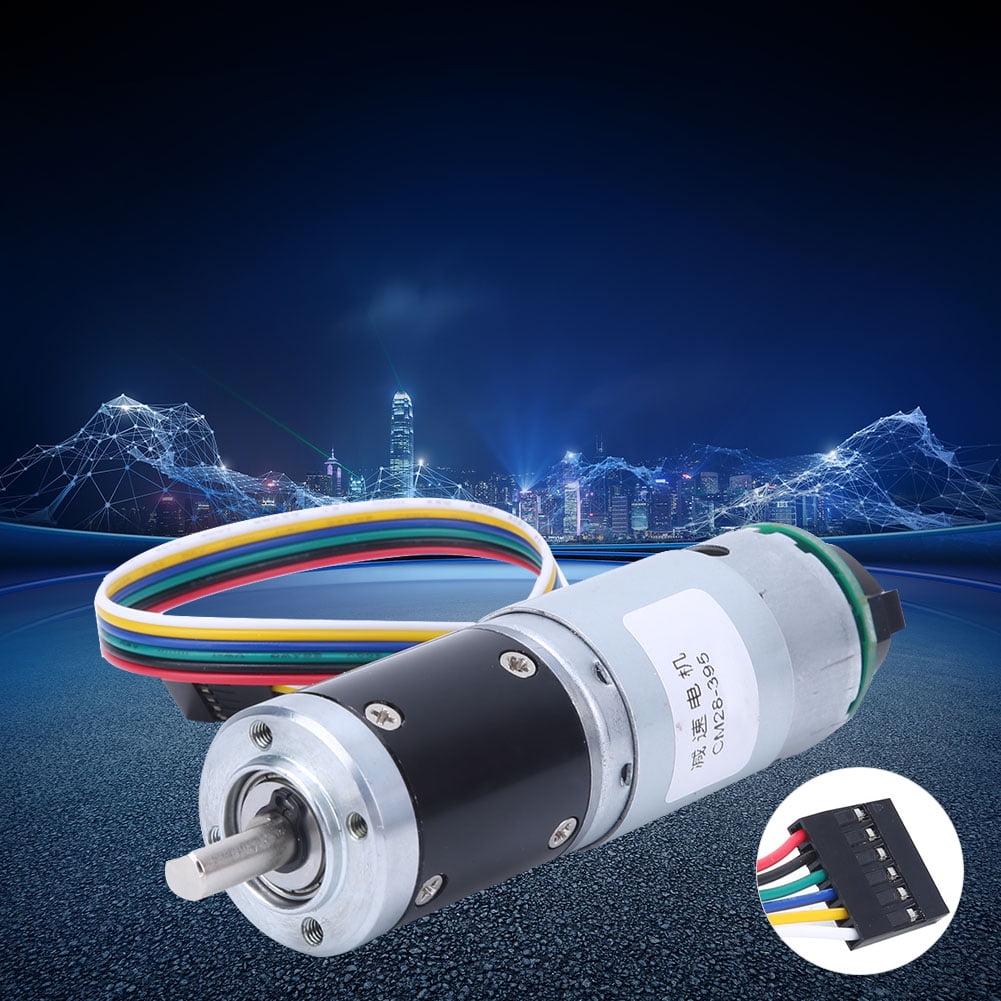 Gear Motor With Encoder 12V 330RPM Metal DC Geared Motor Speed Reduction Motor With Encoder