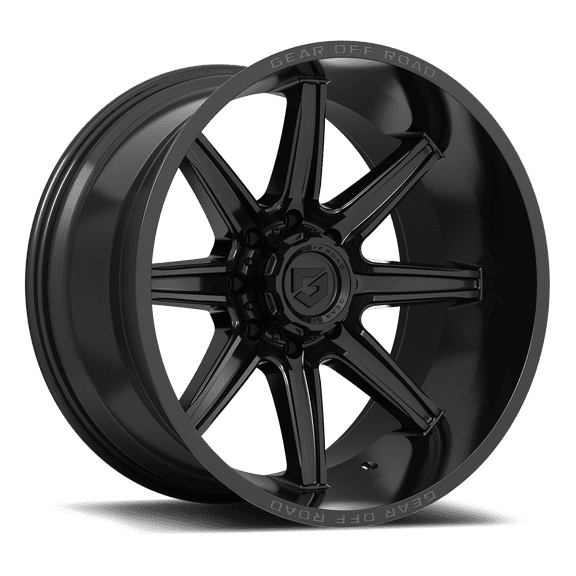 Gear Off Road 20X9 Black Machined Rims 765B-2090900 for Diverse Applications