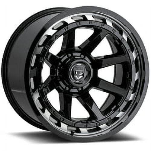 Gear Off Road 754MB 20x9 8x165.1 +18et Gloss Black W/Machined Face Wheel Fits select: 2016-2018 RAM 2500 ST, 2014-2022 RAM 3500