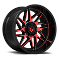 thumbnail image 1 of Gear Off Road 761MBR RATIO 761MBR-2108719 20X10 8X170 (-19) G/A 761MBR Ratio (HB 125.2) Gloss Black Machined & Red Tint Face w/Lip Logo A260784, 1 of 3